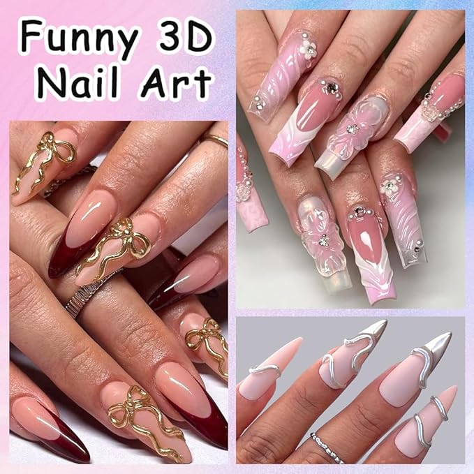 Solid Builder Gel for Nails, 60g Clear 3D Sculpting Modeling Carving Non-Sticky Hand Hard Gel Nail Extension Glue with Chrome Powder and Silicone Sculpture Pen Nail Art Salon Home DIY