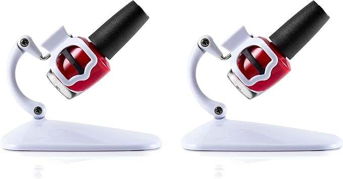 Grip & Tip Adjustable Nail Polish Holder – Nail Tools for Pedicure Kit, Manicure Painting Set and Nail Art Supplies, Nail Polish Organizer, Nail Polish Accessories 2 pk White
