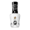 Sally Hansen Miracle Gel Holiday Salon Quality Nail Polish | Gel-Like Formula, Two-Step System, No UV Light Needed, Long Lasting | Opaque, Glittery |911 Whisk You a Merry Xmas | White Nail Polish