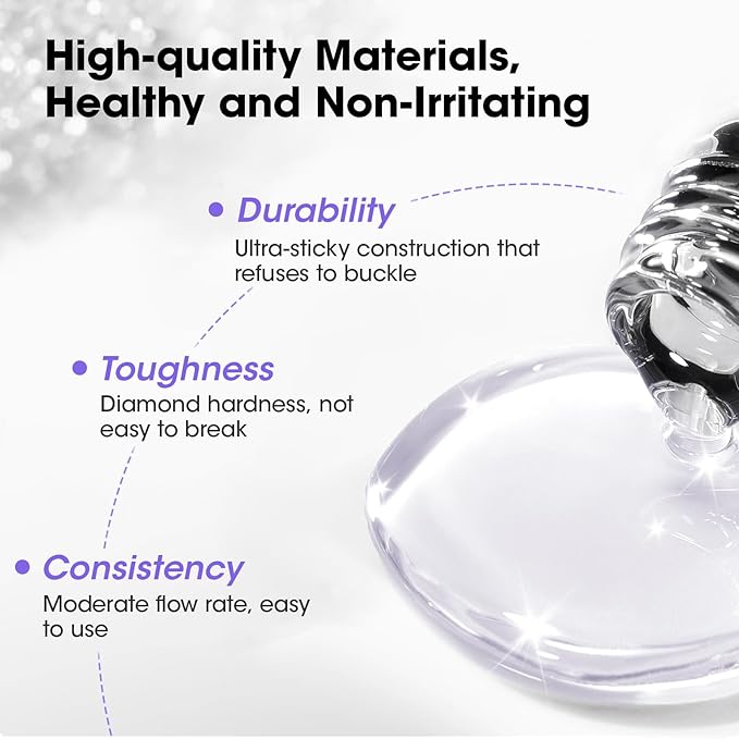 GELLEN 4 in 1 Builder Nail Gel & Gel Top Coat in a Bottle, 20ml Amethyst Builder Top Coat for Apex Building, 3D Nail Arts and Chrome Nails