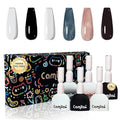 CAMILA ¿ 6pcs 15ml Hema Free Tpo Free Gel Polish Set Black and White Gel Nail Polish Kit Soak Off Gel Polish Manicure Salon For Women N Set