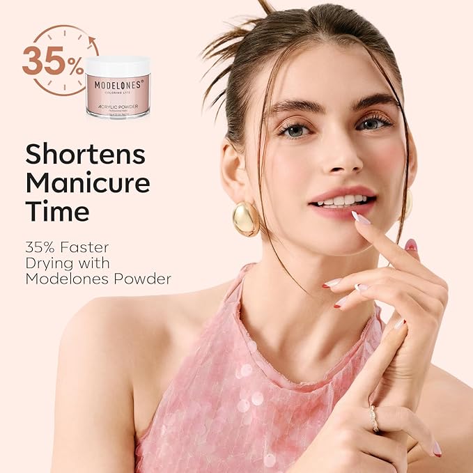 Modelones Acrylic Powder, 4.23oz Upgraded Dark Pink Nail Acrylic Powder for Nail Art 3D Carving French Nails Extensions, Non-Yellowing, Gifts for Women