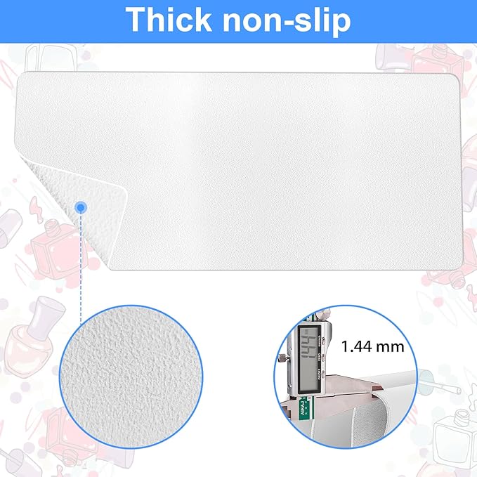 Diesisa Nail Art Table Mat,Foldable Nail Art Hand Rest Pad for Nail Arm Rest Cushion,Soft Microfiber PU Leather Nail Mat for Table,Manicure Pad,Nail Table Pad for Nail Technician Salon Home-White