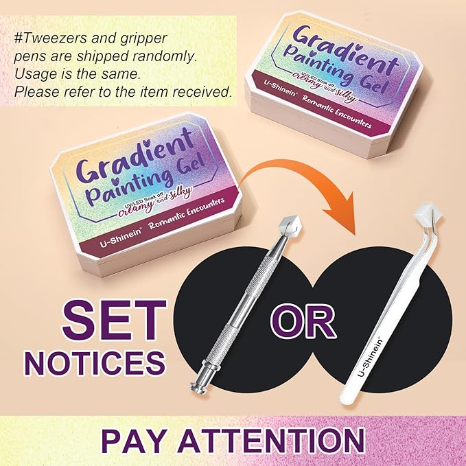 Gradient Painting Gel, 12 Colors Ombre Gel Nail Polish with 100Pcs Nail Sponges&Tweezers for Pigmented Pat Aura Nails, French Manicure, Long-lasting Kit Velvet Sonnet