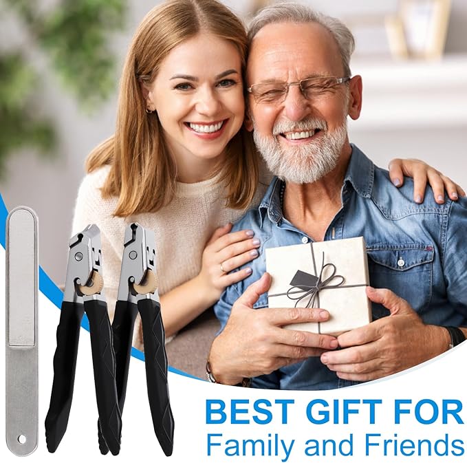 Toe Nail Clippers,Toenail Clippers for Thick Toenails, 180° Wide Jaw Heavy Duty Ingrown Toenail Clippers Nail Cutters, Ultra Sharp Slanted Nail Clippers with Long Handle (1set)