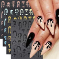 6 Sheets Halloween Blood Drop Nail Art Stickers Decals Gold Silver Butterfly Nails Stickers Self-Adhesive Blood Drop Nails Decals for Women Halloween Decor