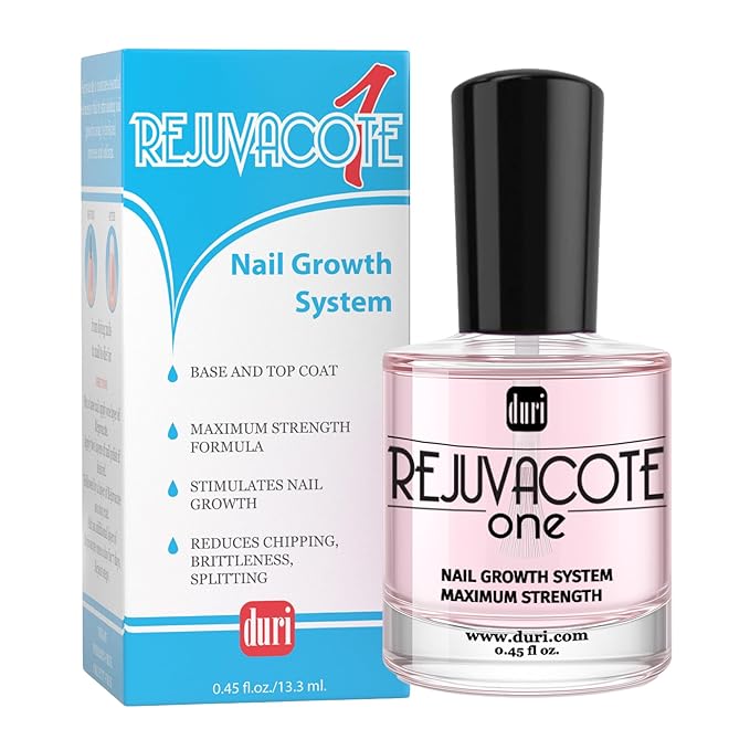 duri Rejuvacote 1 Nail Growth System - Maximum Strength | Nail Strengthener for Damaged Nails from Gel, Acrylic Manicure | Grow Long Natural Fingernails Fast - 0.45 fl. oz.