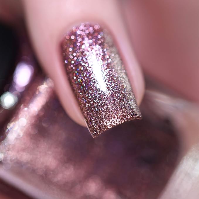 ILNP Olivia - Chocolate-Rose Holographic Ultra Metallic Nail Polish