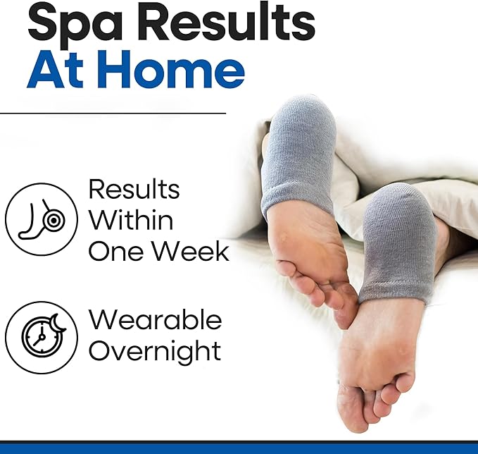 Moisturizing Socks for Mens Cracked Heels - Moisturizer Heel Sleeves to Smooth & Soften Rough Cracked Heels & Dry Feet. Large Aloe Moisturizing Heel Socks (Gray - 3 Pairs, X-Large)