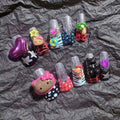 Artisan Press on Nails Featuring 3D Nail Art Victorian Court Theme Blood Red Accents Easy Application Reusable Size M