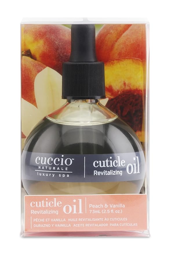 Cuccio Naturale Peach & Vanilla Revitalizing Cuticle Oil, Lightweight Fast-Absorbing Hydrating Nail & Cuticle Conditioner, Cold-Pressed Oils + Vitamin E, 2.30 Fl Oz
