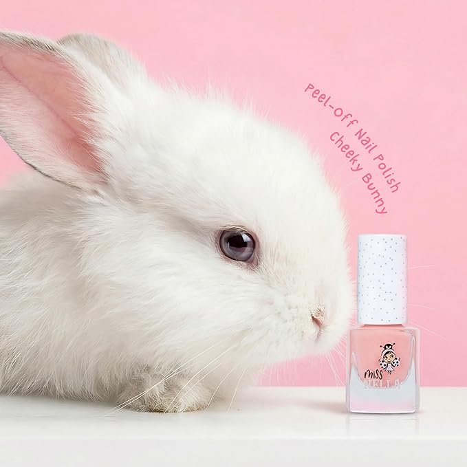 MISS NELLA SWEET LITTLE PACK, Nail Polish Set-Easy Pell off And Water Based Formula, 3 Colors of Nail Glitter set- Cheeky Bunny, Pink A Boo & Little Poppet, Perfect Kids Nail Polish