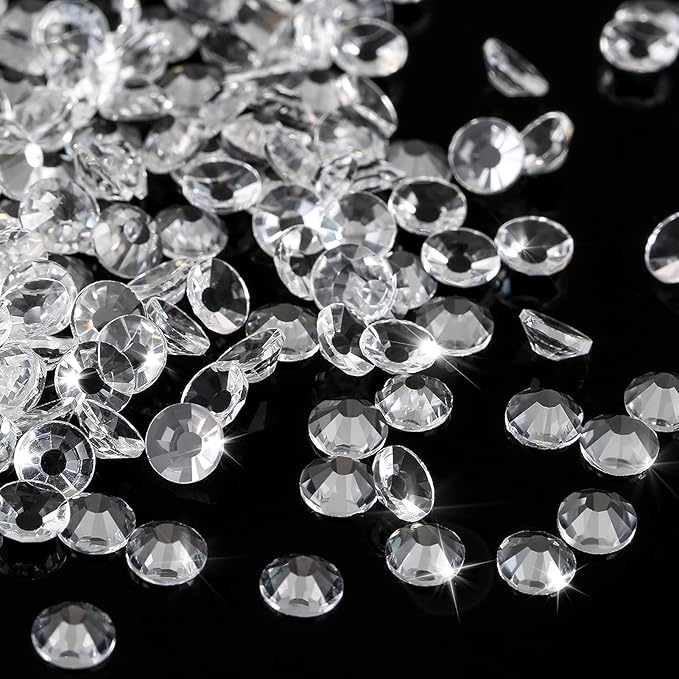 Novani Rhinestones Glass Rhinestones for Crafts Nail Gems Clear Stones Jewels Round Gemstones Non-Hotfix Crystal,SS20,1440 Pieces,Transparent