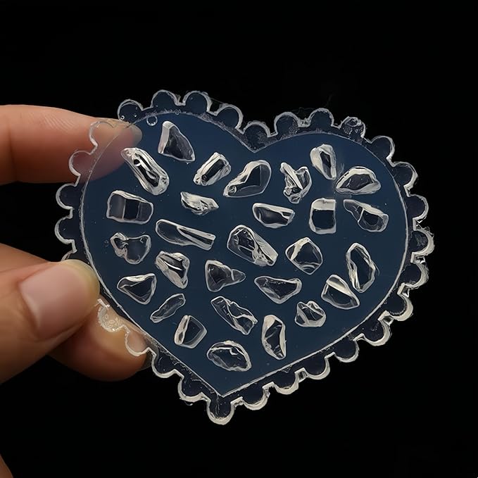 3 Pcs Gems Silicone Nail Art Molds for Women Resin Nail Design