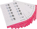 Dioche Nail Art Training Cards Practice Lines Drawing Painting Template, Nail Training Mat Stereograph, Washable Reusable Multi Nail Shapes 12 Modes Nail Art Practice Sheet for Nail