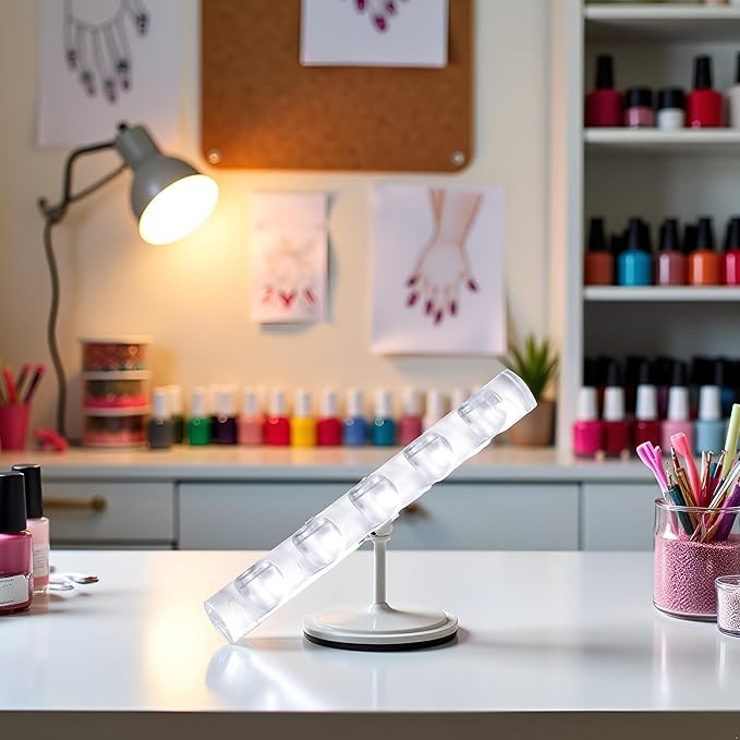 Brush Holder Nail Art Acrylic Simple Transparent Pen Brush Stand Brush Rest Brush Rest for 5 Nail Pens Gel Nails Nail Tools Nail Supplies Stylish Useful Paint Brush Holder Nail Art and Polish