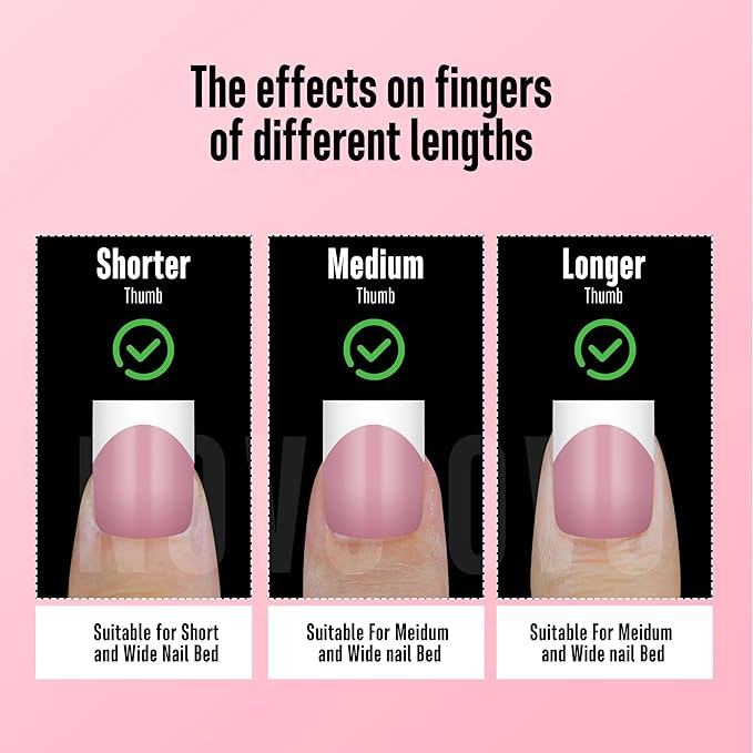 NOVO OVO Short Sharp Square White French Tip Nail Tips Press on BERRY PINK, Need Builder Gel Top Coat Nail Glue,Soft Gel Fake Nail Extension, Full Cover False Nails for Salon DIY x15 Sizes 240 pcs