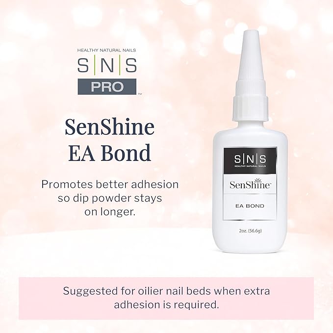 SNS Nail Polish for Nail Dip Powder, SenShine EA Bond Refill - Improves Adhesion of Dip Powder Manicure for Oilier Nails - Gel Nail Polish That Supports Nail Health - No UV Lamp Required - 2 FL OZ