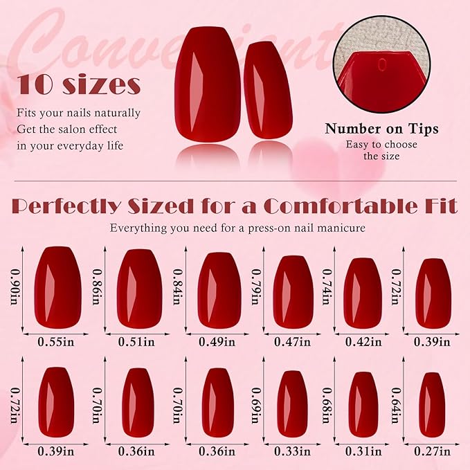 AddFavor Coffin Press on Nails Short, 576pcs Coffin Fake Nails Full Cover Glossy Short Nails Press on Acrylic False Nail Tips 24 Colors for Women
