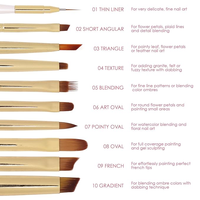 Daily Charme Nail Art Brushes (Set)