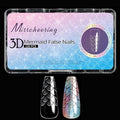 3D Diamond Shaped Polygel Nail, Extension Clear Full Cover False Nail Tips, Hybrid Gel Acrylic Nail, Diamond Fake Nails, 14 Sizes Building Artificial Press on Nail (Fish Scales 3, 120pcs)