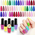 Nail Polish Set Quick Dry-24Pcs Regular Fingernail Polish Bulk White Nude Pink Red Green Blue Long Lasting French Nail Art DIY Home Gift Set for Women