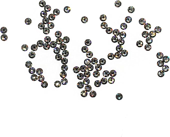 Preciosa Viva Rhinestones No Hotfix Flatback - Black Diamond - SS16 (4mm) - Choose Your Quantity (72)