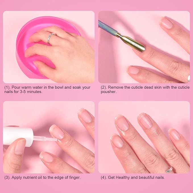 KADS 3Pcs Nail Art Hand Wash Remover Soak Bowl DIY Salon Glitter Nail Spa Bath Treatment Hand Resurrection Care Bowl (3 Colors)
