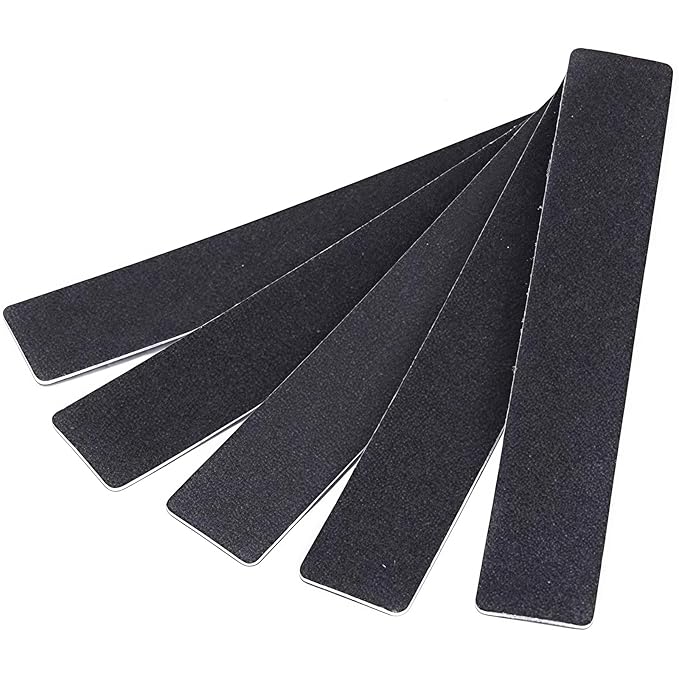 10Pcs Professional Washable Thick Nail Files Emery Board 60/60 Grit Black Nail Art Care Sanding Buffer Buffing Manicure Pedicure Tool
