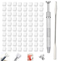 100Pcs Soft Nail Sponges for Ombre, Nail Art Tools, Nail Art Sponges with Grabbing Pen,Stir Spoon, Ombre Nail Brushes, Manicure Professional Accessories Supplies
