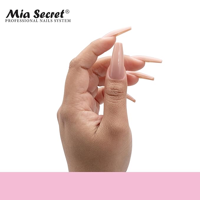 Mia Secret Soak off Soft Gel Nail Tip MADE IN USA for Salon and DIY (Cover Almond, Coffin)