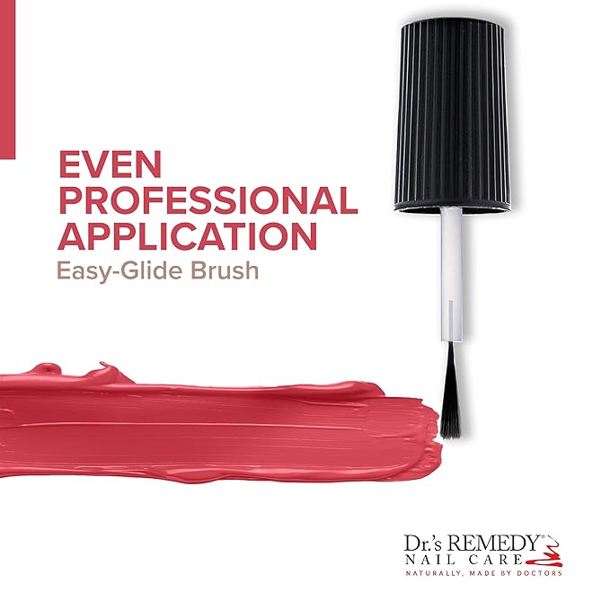 Dr’s Remedy Enriched Nail Polish: Non Toxic, All Natural, and Organic - Doctor Formulated: Strengthens, Restores, Heals, and Protects '24-Free' - PEACEFUL Pink Coral