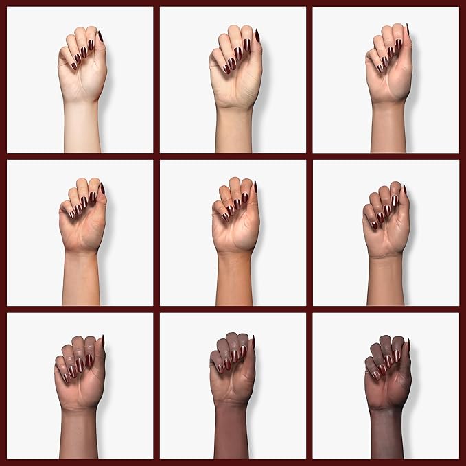 Double Rhythm 15ML Gel Nail Polish Pure Sheer Same Color Same Bottle Soak Off Gel Polish Art Manicure Salon DIY at Home for Women (Burgundy-A1129)