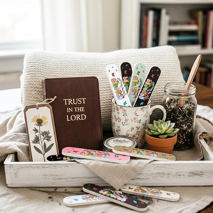 50 Pcs Christian Gifts for Women Positive Butterfly Nail File Bulk Bible Verses Religious Gifts Jesus Scripture Bible Emery Board Nail Files Religious Faith Keepsake for Mother's Day Birthday