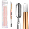 NOVO OVO 2 PCS Double End Multiple Use Nail Pen Brush Kit for Poly Gel Nail Dual Forms, Anti-stick PolyGel & Builder Manicure Pedicure Extension, For Hand and Toe Nails Tool Salon DIY Home