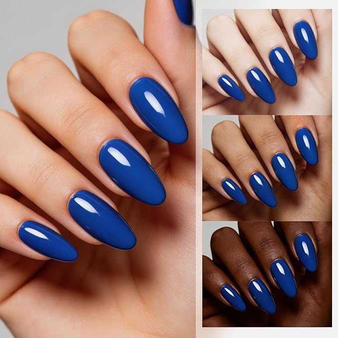BORN PRETTY 4th of July Gel Nail Polish Set 6 Colors Navy Blue Red White Sliver Shimmer Glitter Gel Polish Soak Off U v Gel Polish Kit for Salon Manicure and Nail Art DIY at Home