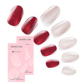 Dashing Diva Glaze Nail Strip Duo - Expensive Taste Collection - Ruby Red Apple & Ring The Alarm - Long Lasting, Chip Resistant, Semi-Cured Gel Nail Strips - Contains 2 Colors