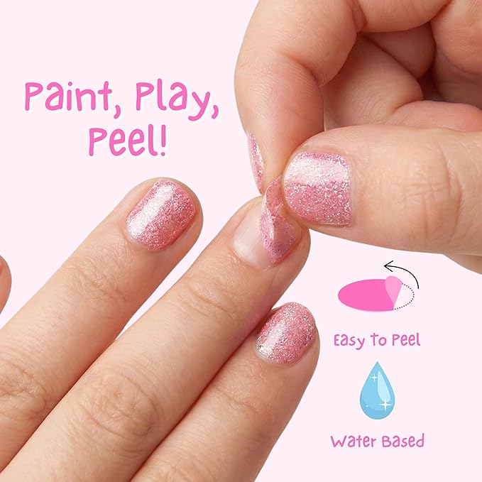 MISS NELLA-Peel Off, Odour Free, Water Base & Safe for kids nail polish pack of 3 (Frosty Fun)