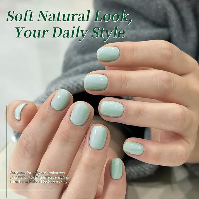 BORN PRETTY Green Gel Nail Polish Set Shimmer Glitter Cat Magnetic Eye Gel Polish Olive Emerald Forest Light Green Soak Off U v Gel Polish Kit for Salon Manicure and Nail Art DIY at Home