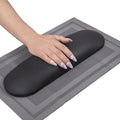 Nail Arm Rest Pillow and Mat Luxury Salon Manicure Armrest Cushion Nail Art Hand Holder Manicure Hand Rest Cushion Pad Tool for Nail Tech Manicurist (With Mat, Black)