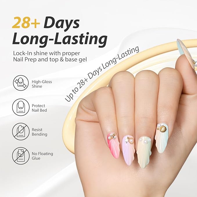 Makartt Pastel Gel Nail Polish Set: 6 Colors Spring Summer Collection Nail Polish Kit 15ML One N'Done Baby Blue Green Yellow Purple Red Soak Off UV LED Nail Art Manicure Gift for Women