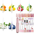 SAVILAND Builder Nail Gel Kit with Nail Drill: 6 PCS Natural Cuticle Oil Pen Castor Oil Vitamin E Builder Nail Gel in a Bottle Hard Gel for Nails Strengthener Extension Mini U V Lamp Nail Glue Gel