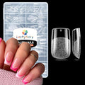Short Square Nail Tips: 240PCS Soft Gel Pre-filed Short Square Fake Tips, 12 Sizes Full Cover Acrylic False Press On Nails for DIY Nail Art Home Salon