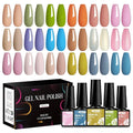 MTSSII Gel Nail Polish Set 18 Colors Nude Gel Polish Kit Pink Purple Green Blue Long Lasting Soak Off UV Nail Polish Set Gifts for Women
