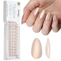Beetles Motion Glow Nail Tips, Cat Eye Short Almond Nail Tips Set, Full Cover Fake Nail Tips Soft Nail Gel Extensions for Nail Art, 160PCS 16 Sizes, Salon Quality Look DIY Manicure Honey Glow
