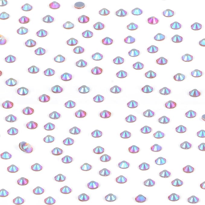 NCB 2880pcs Hotfix Rhinestones Flatback Crystal Rhinestones for Crafts Crafting Clothes Shoes DIY Decorations (Topaz AB, SS4 1.6mm)