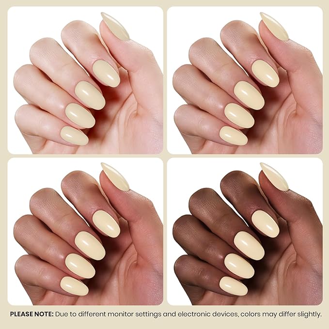 Beetles White Gel Nail Polish - Creamy Hush 15ML/0.51Fl Oz, Hema Free Milky White Gel Polish, Same Color Same Bottle, Soak Off UV LED Lamp French Nails Art, Manicure Salon DIY White Nails