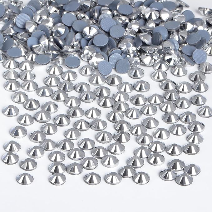 Bymitel Hotfix Crystal Rhinestones Round Gems Iron on DIY Jewelry Making Flat Back for Crafts,Labrdor, 1.3mm(SS3/2880pcs)