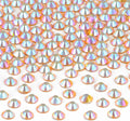 2880 Pieces SS3 Topaz AB Hotfix Rhinestones Flatback Round Crystal Glass Rhinestones Gems for Crafts Nail Face Art Clothes Shoes Bags DIY