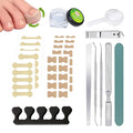 Ingrown Toenail Corrector Set with Magnifier and Correction Strips, Professional Ingrown Toenail Treatment Tools Set, Safe and Effective Nail Care for Home Use